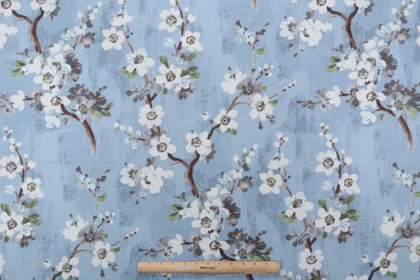Swavelle/Mill Creek Kanami-Pierside Printed Polyester Drapery Fabric in Rainfall 