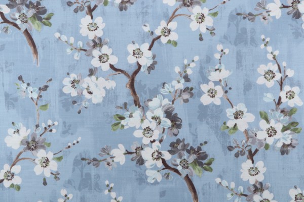 Swavelle/Mill Creek Kanami-Pierside Printed Polyester Drapery Fabric in Rainfall 