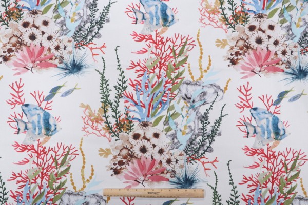 Swavelle/Mill Creek Kiara-Opulence Printed Cotton Drapery Fabric in Multi 