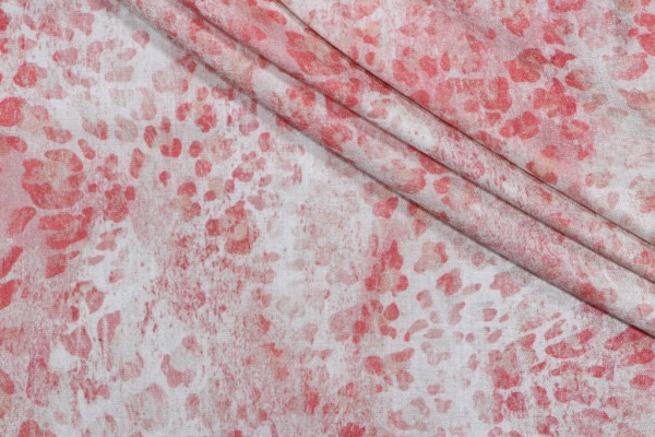 Mill Creek Togoba-Puri Printed Chenille Decorator Fabric in Coral 