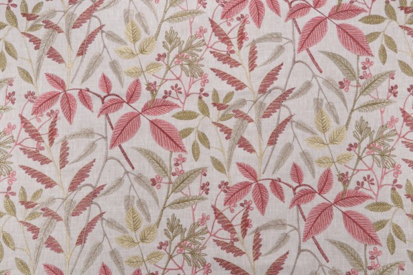 Mill Creek Gardenscape Embroidered Drapery Fabric in Bloom 