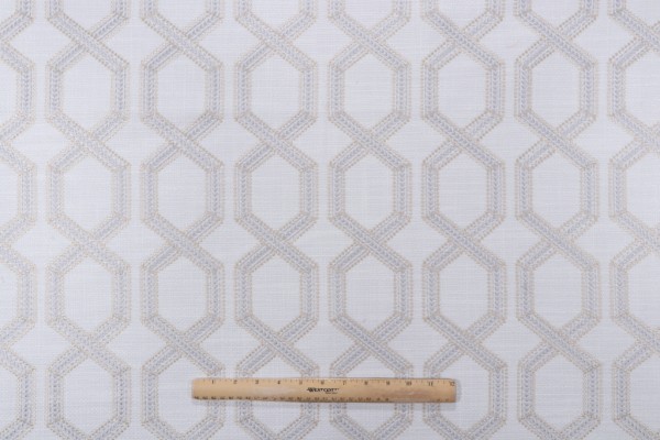 Swavelle/Mill Creek Espalier Embroidered Drapery Fabric in Natural 