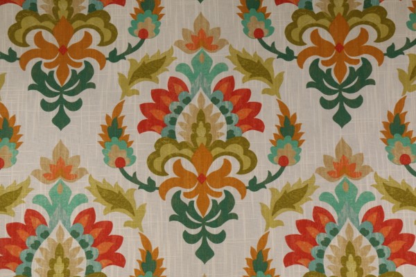 Mill Creek Tappah Printed Cotton Drapery Fabric in Samba