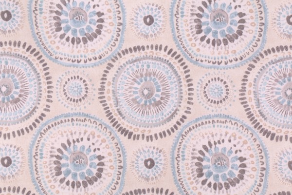 Waverly Carousel Printed Cotton Drapery Fabric in Cloud