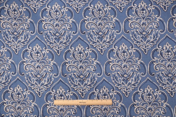 Duralee 21060 Printed Cotton Drapery Fabric in 99-Blueberry