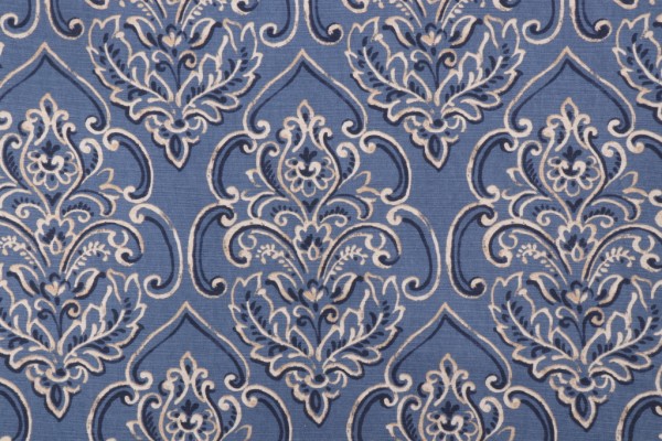 Duralee 21060 Printed Cotton Drapery Fabric in 99-Blueberry