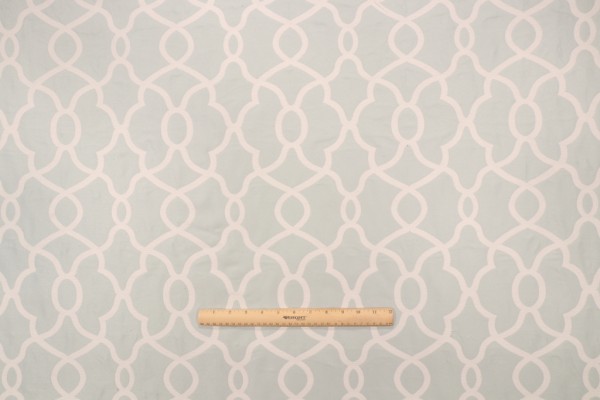 Kelly Ripa Home Clearly Cool Damask Upholstery Fabric in Spa