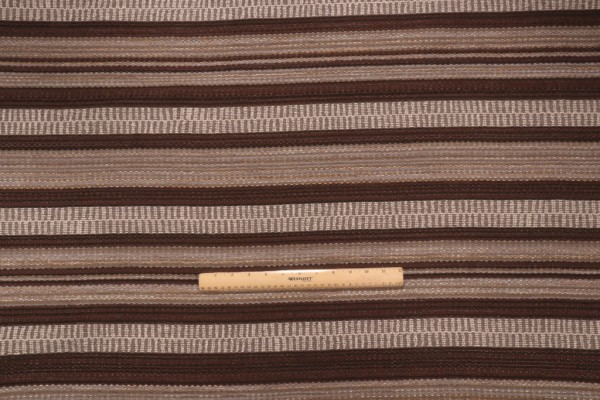 Stripe Woven Upholstery Fabric in Coffee
