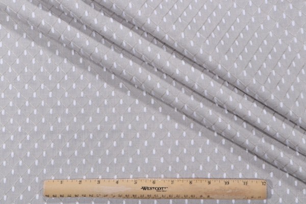 PK Lifestyles Picot Embroidered Drapery Fabric in Pebble