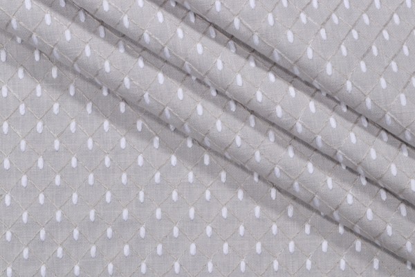 PK Lifestyles Picot Embroidered Drapery Fabric in Pebble