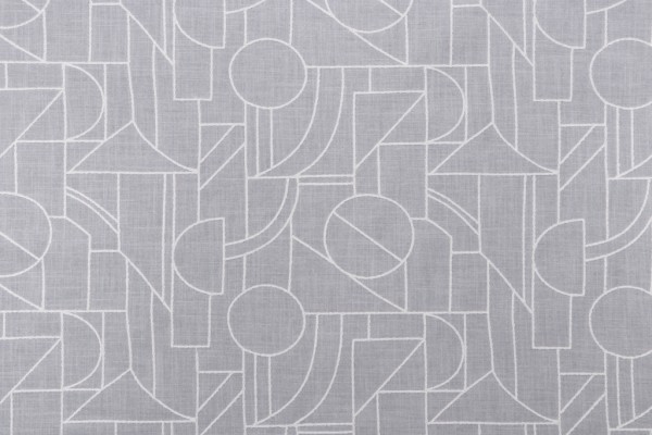 PK Lifestyles Building Blocks Embroidered Drapery Fabric in Smoke
