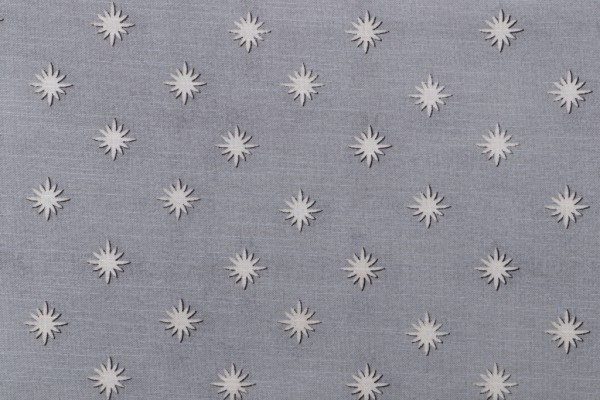PK Lifestyles Starry Printed Cotton Drapery Fabric in Cream
