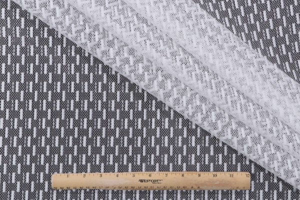 Click for 1.25 Yards PK Lifestyles Dashing Lace Sheer Drapery Fabric in White PK Lifestyles Dashing Lace Sheer Drapery Fabric in White