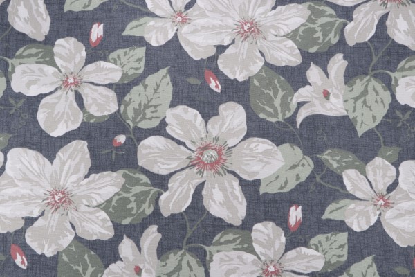 Magnolia Home Nelly Printed Cotton Drapery Fabric in Charcoal 