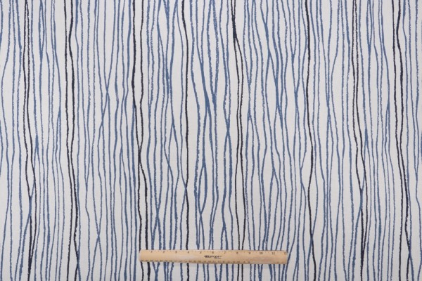 Magnolia Home Rapids Printed Cotton Drapery Fabric in Harbor 