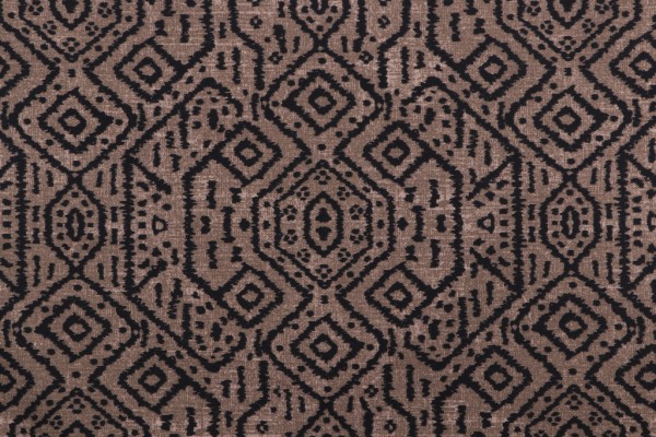 Magnolia Home Mesa Printed Cotton Drapery Fabric in Chocolate 