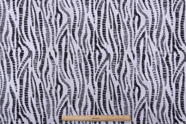 Magnolia Home Kudu Printed Cotton Drapery Fabric in Ebony 