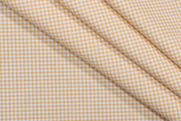 Magnolia Home Madrid Check Printed Cotton Drapery Fabric in Barley 
