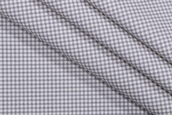 Magnolia Home Madrid Check Printed Cotton Drapery Fabric in Slate 