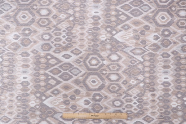Richloom Printed Chenille Decorator Fabric in Stone