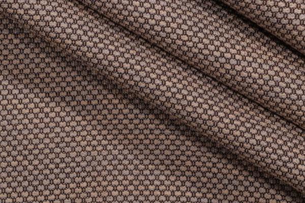 Morrow Check Woven Outdoor Fabric in Mocha
