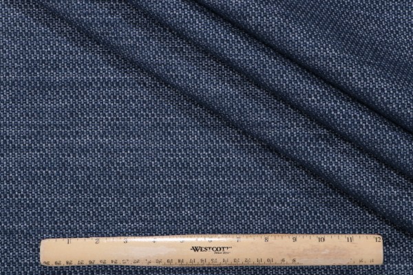 Cannes Woven Chenille Outdoor Fabric in Navy
