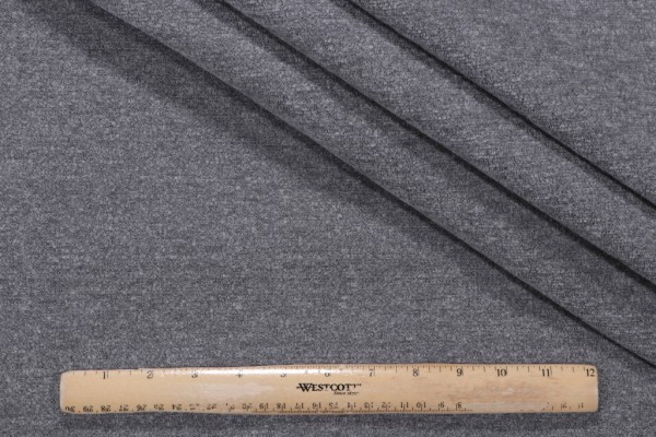 Dakas Solid Woven Solution Dyed Acrylic Chenille Outdoor Fabric in Smoke