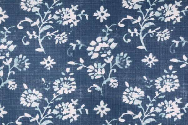 Premier Prints Lenore - Luxe Printed Luxe Polyester Outdoor Fabric in Zaffre