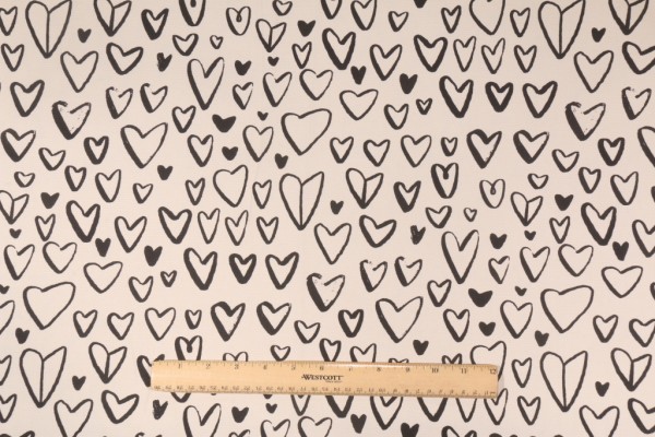 Premier Prints Lovely - Macon Printed Cotton Drapery Fabric in Black