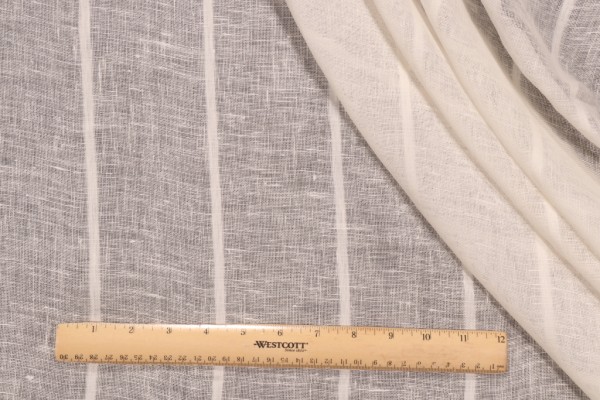 Braemore Sincerity Sheer Woven Drapery Fabric in Ecru