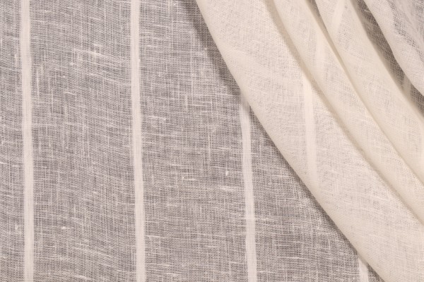 Braemore Sincerity Sheer Woven Drapery Fabric in Ecru