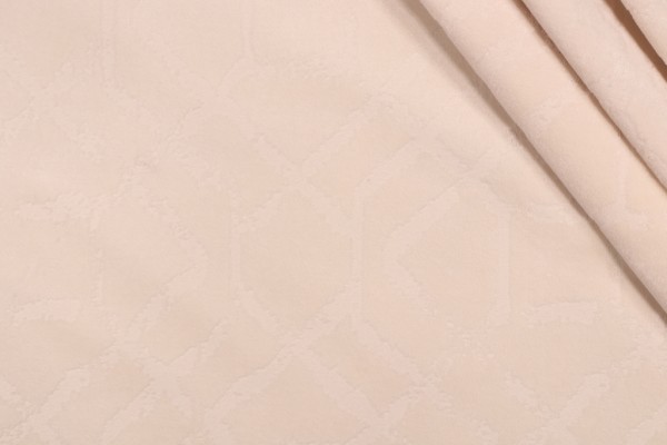 PK Lifestyles Yulin Velvet Upholstery Fabric in Alabaster