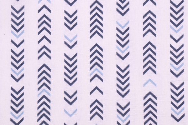 PK Lifestyles Navy Arrows Printed Cotton Drapery Fabric in Sail