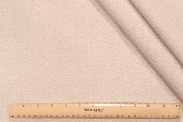Crypton Textured Woven High Performance Chenille Upholstery Fabric in Cream