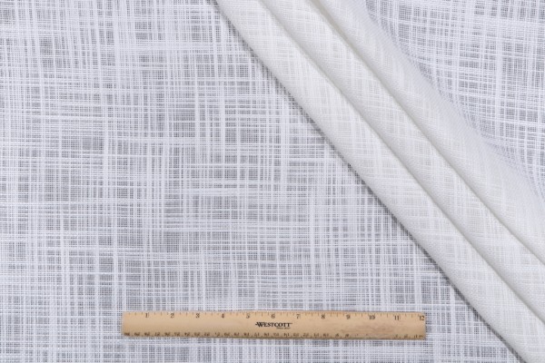 Click for 5.88 Yards Heritage Fabrics Laredo Sheer Drapery Fabric in White Heritage Fabrics Laredo Sheer Drapery Fabric in White