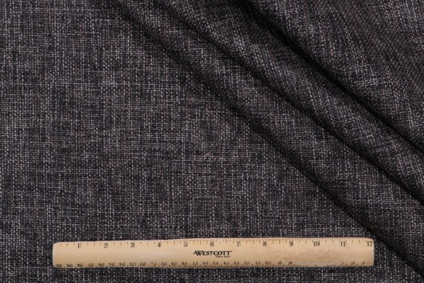 Equinox Woven Upholstery Fabric in Black Pepper