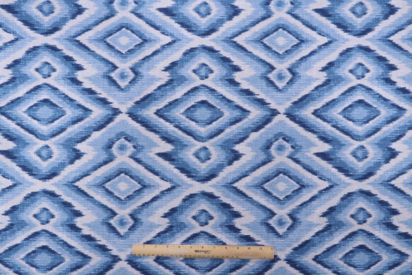 Magnolia Home Serape Printed Cotton Drapery Fabric in Admiral 