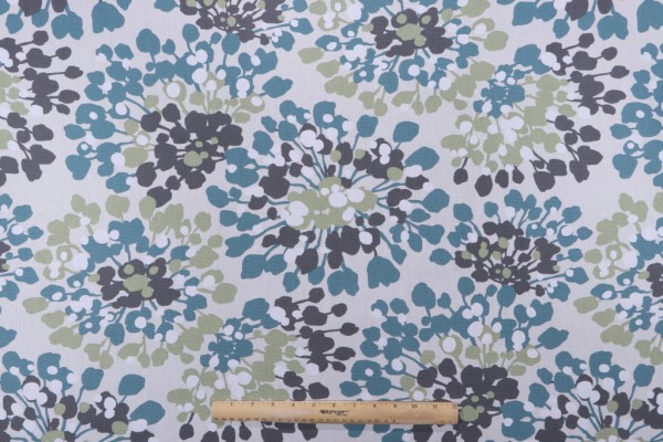 Magnolia Home Starlight Printed Cotton Drapery Fabric in Sea Breeze 