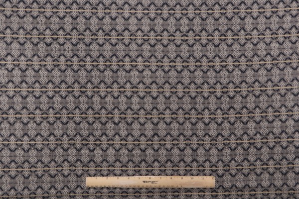 Sample of Silas Woven Upholstery Fabric in Domino 