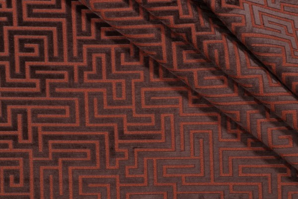Merrimac M11385B Velvet Upholstery Fabric in Spice 