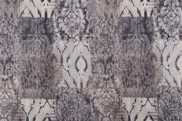 Mill Creek Cavanci-Petro Printed Cotton Drapery Fabric in Greystone 