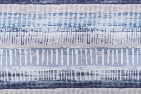 Mill Creek Oak Harbor-Madden Printed Cotton Drapery Fabric in Denim 