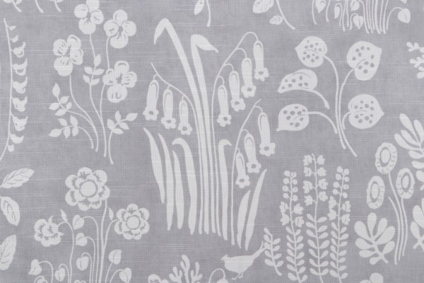 Novogratz Tallulah Belle Printed Cotton Drapery Fabric in Grey 