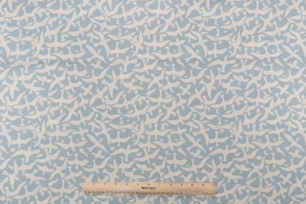 Sample of Iman Home Riviera In Flight Printed Cotton Drapery Fabric 