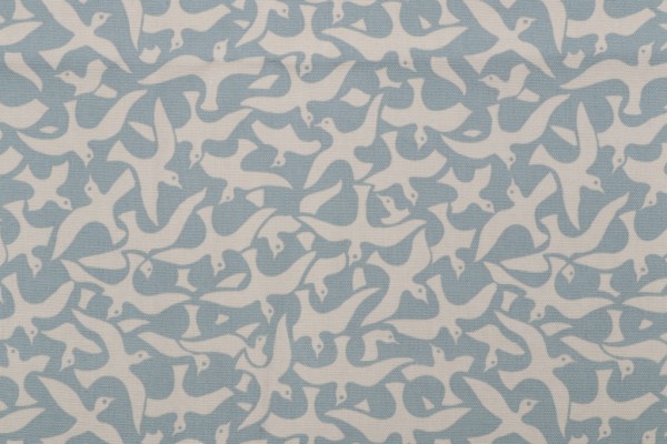 Sample of Iman Home Riviera In Flight Printed Cotton Drapery Fabric 