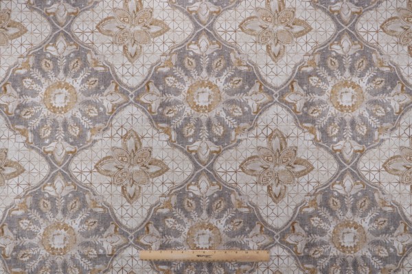 Click for Ellen Degeneres Chalette Printed Cotton Drapery fabric in Cognac  Ellen Degeneres Chalette Printed Cotton Drapery fabric in Cognac