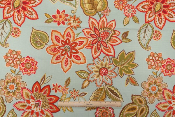 Waverly Charismatic Printed Cotton Drapery Fabric in Honeysuckle 