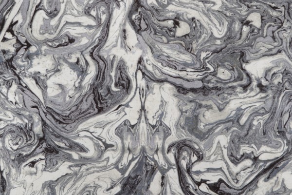 HGTV Home Marbleized Printed Cotton Drapery Fabric in Zinc 