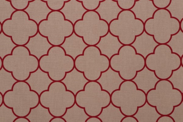 Click for Vern Yip Clover Grid Printed Cotton Drapery Fabric in Brick for Trend  Vern Yip Clover Grid Printed Cotton Drapery Fabric in Brick for Trend