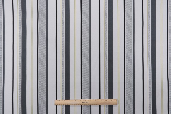 Terrasol - Comet Stripe Printed Polyester Outdoor Fabric in Platinum 